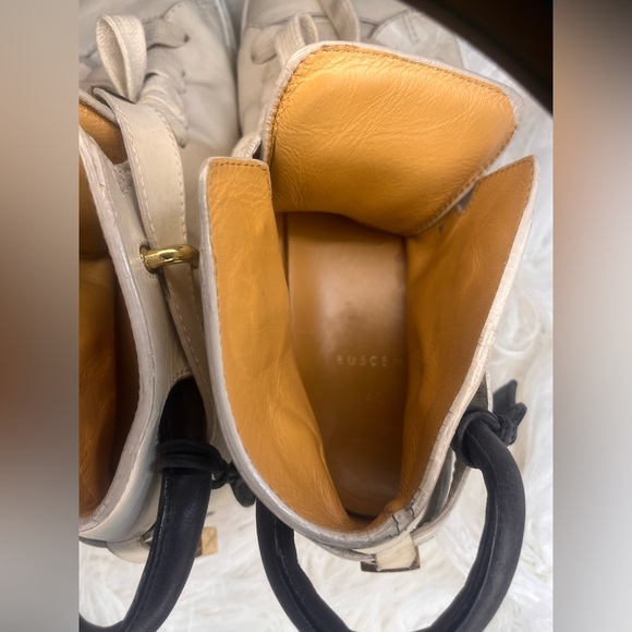 Buscemi Women's White and Gold Sneakers - Picture 7 of 8